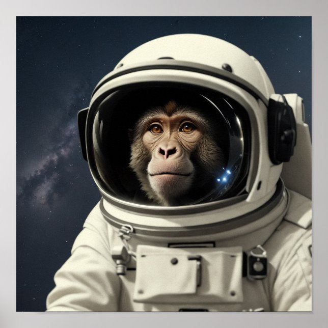 ape monkey in space poster (Front)