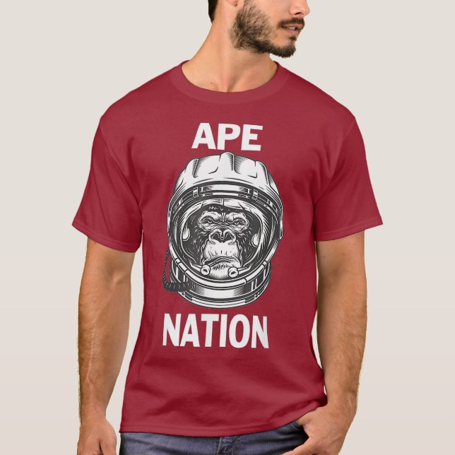 Ape Nation  To The Moon  Diamond Hands  Stock T-Shirt (Front)