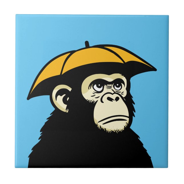 Ape no like rain ceramic tile (Front)