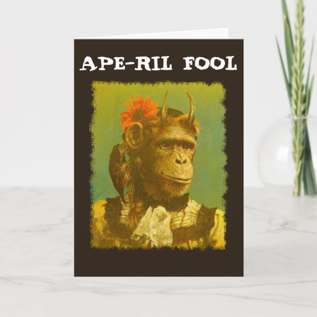 APE-RIL FOOL April Fool's Greetings card (Front)