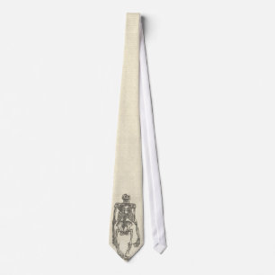 Ape Skeleton with human skulls Tie