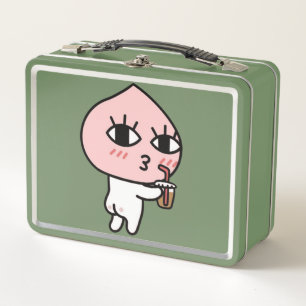 Apeach with Iced Coffee Metal Lunch Box