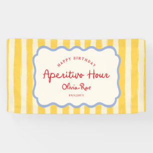 Aperitif Hour Birthday Party Personalised Italian Banner