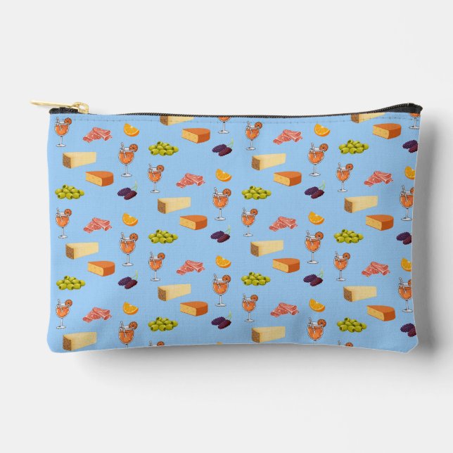 Aperol and Cheese Pattern Accessory Pouch (Front)