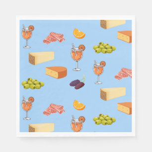 Aperol and Cheese Pattern Napkin