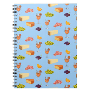 Aperol and Cheese Pattern Notebook
