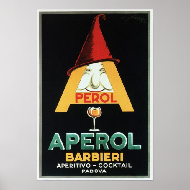 APEROL BARBIERI Italian Aperitif Cocktail Liqueur Poster (Front)