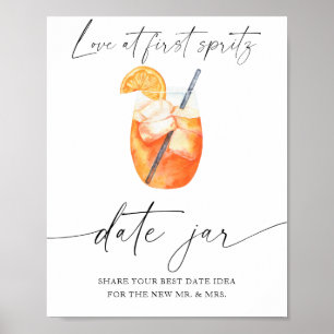 Aperol  - date night ideas. Date jar bridal Poster