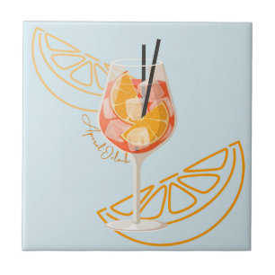 Aperol O'Clock Ceramic Tile