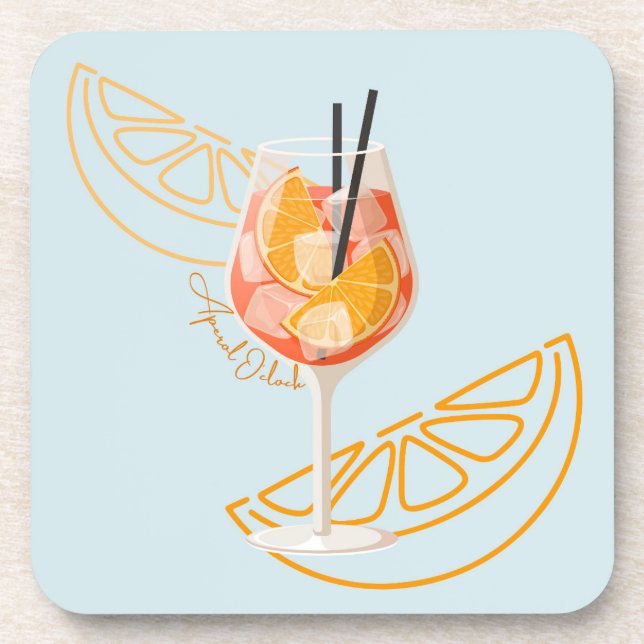 Aperol O'Clock Coaster (Front)