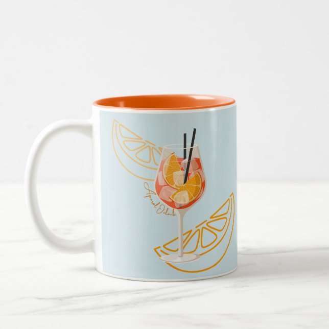  Aperol O'Clock Two-Tone Coffee Mug (Left)