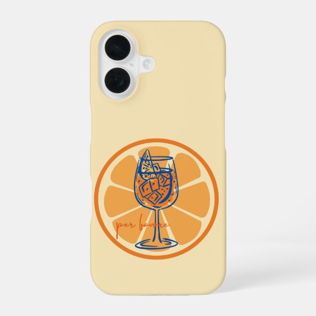 Aperol Per Favore iPhone 16 Case (Back)