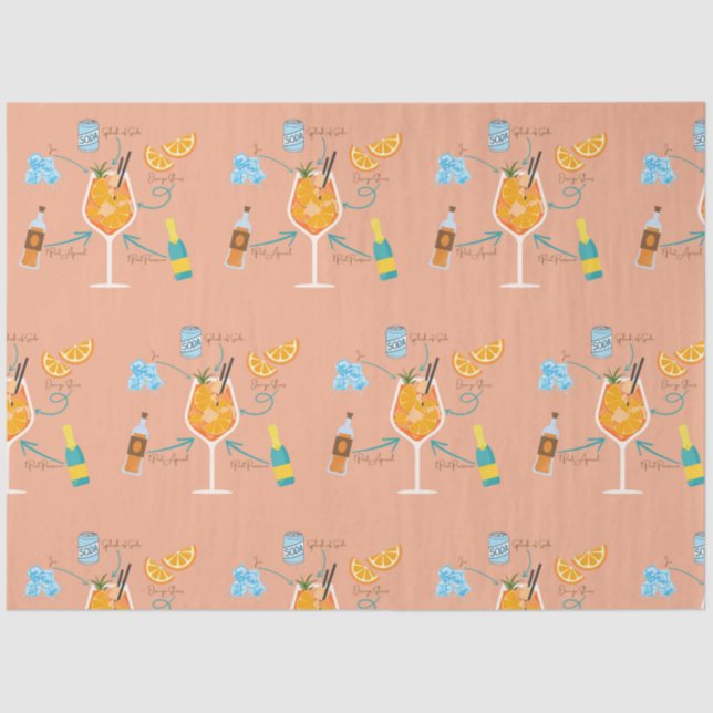  Aperol Recipe Tissue Paper (Front)