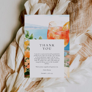 Aperol Spritz Amalfi Italy Bridal Shower Thank You Card