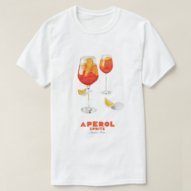 Aperol Spritz Art Print T-Shirt (Design Front)
