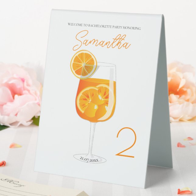 Aperol Spritz Bachelorette Party Welcome (In SItu (Wedding))