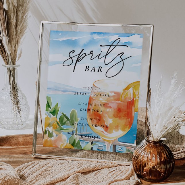 Aperol Spritz Bar Sign Amalfi Bridal Shower (Creator Uploaded)