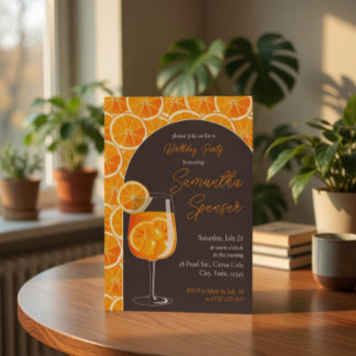 Aperol Spritz Birthday Party Invitation