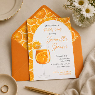 Aperol Spritz Birthday Party Invitation