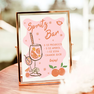 Aperol Spritz Bridal Shower Bar Sign