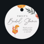 Aperol Spritz Bridal Shower Classic Round Sticker Favour Tags<br><div class="desc">Aperol Spritz Bridal Shower Classic Round Sticker Favour Tags</div>