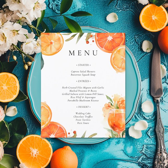 Aperol Spritz Bridal Shower Menu (Creator Uploaded)