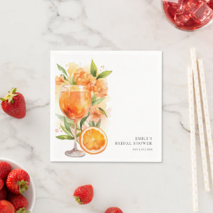 Aperol Spritz Bridal Shower Napkin