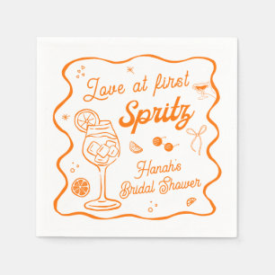 Aperol Spritz Bridal Shower Napkin