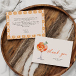 Aperol Spritz Bridal Shower Thank You Card<br><div class="desc">Aperol spritz themed bridal shower thank you enclosure card.</div>