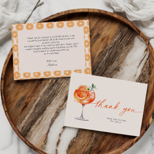Aperol Spritz Bridal Shower Thank You Card