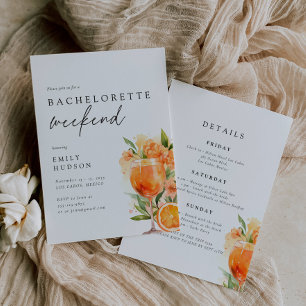 Aperol Spritz Citrus Bachelorette Weekend Invitation
