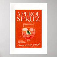 Aperol Spritz Cocktail  Big Orange Glass