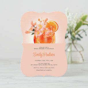 Aperol Spritz Cocktail Bridal Shower Invitation