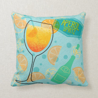Aperol Spritz Cocktail Cushion