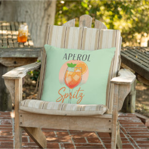 Aperol Spritz Cocktail Design Cushion
