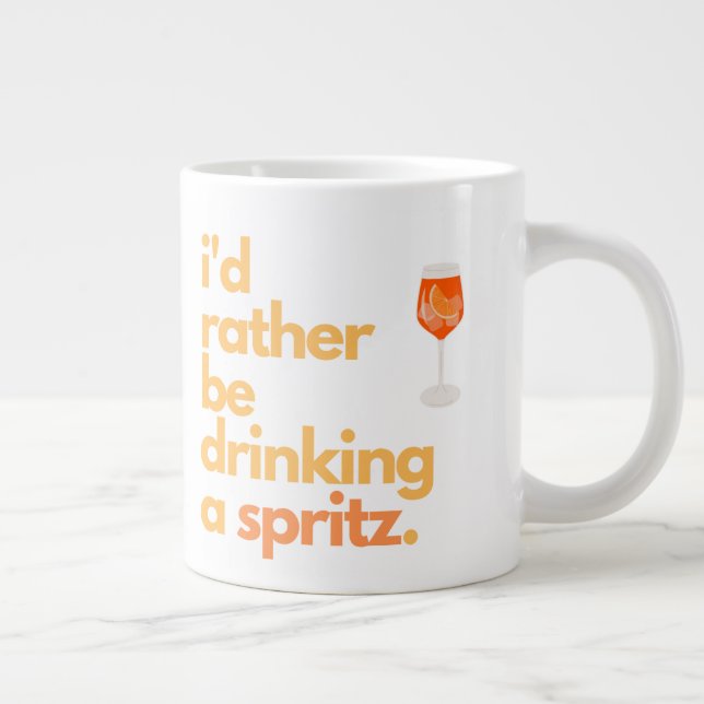 Aperol Spritz Coffee Mug - "I'd Rather Be..." (Right)