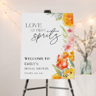 Aperol Spritz Floral Bridal Shower Welcome Sign