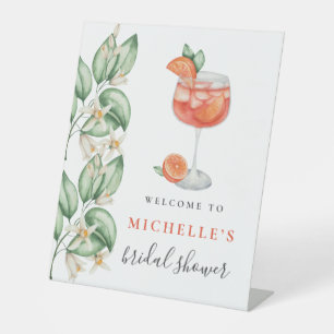 Aperol Spritz Orange Bridal Shower Welcome Sign