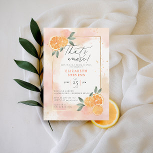 Aperol Spritz Oranges Summer Amore Bridal Shower Invitation