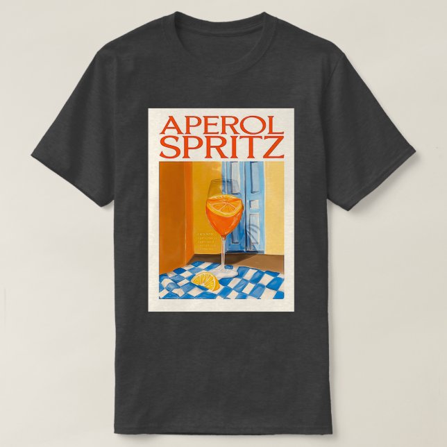 Aperol spritz paint minimalist poster T-Shirt (Design Front)