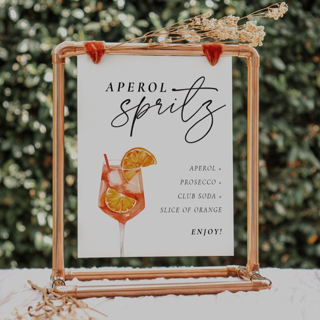Aperol Spritz Sign Signature Drink Bridal Shower (Creator Uploaded)