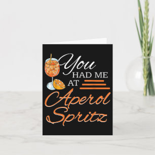 Aperol Spritz Tail Party Alcohol Drink Summer Beve Card