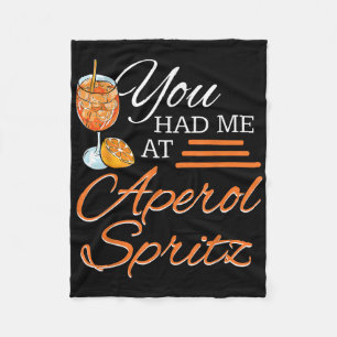 Aperol Spritz Tail Party Alcohol Drink Summer Beve Fleece Blanket