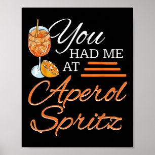 Aperol Spritz Tail Party Alcohol Drink Summer Beve Poster