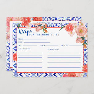 Aperol Spritz thats amore bridal shower recipe Enclosure Card