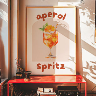 Aperol Spritz Trendy Wall Art Minimal Poster