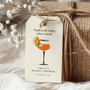 Aperol Spritz Tropical Bridal Shower Gift Tags