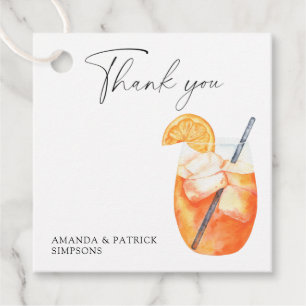 Aperol Spritz - Wedding Thank You Favour Tags