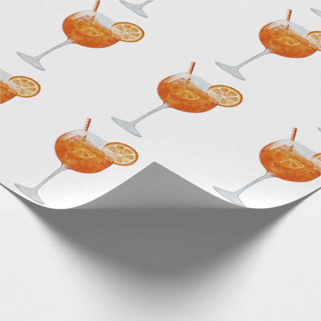 Aperol Spritz Wrapping Paper (Corner)