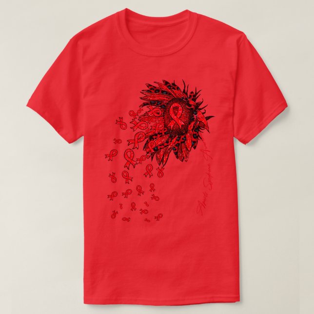 Aperts Syndrome Awareness Sunflower ribbon flowers T-Shirt (Design Front)